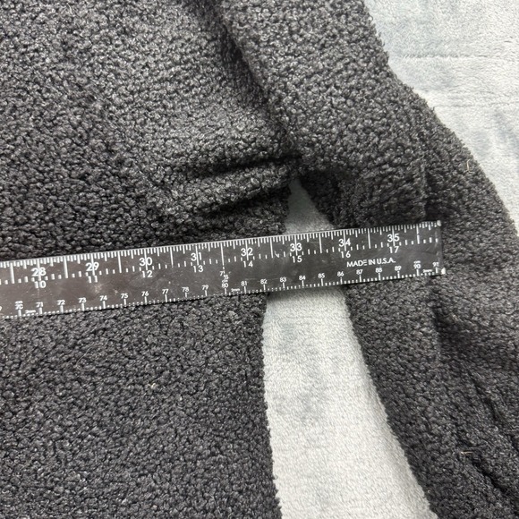 Yitty Teddy Shacket Womens Size 2XL Black Stretch Long Sleeve Snap Jacket - Picture 4 of 6